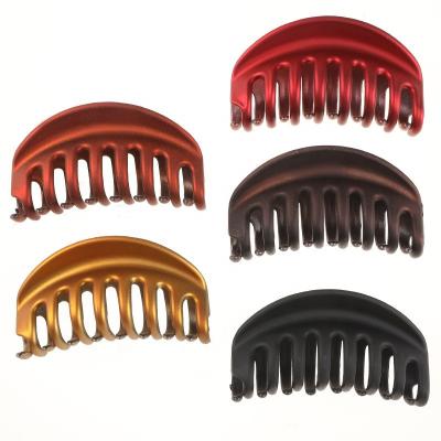 China For Hair Styling For Hair Styling Customization Large Size Plastic Claw Clips Shape Hair Accessories Colorful Matte Semicircle Hair Claws For Woman Or Girls for sale