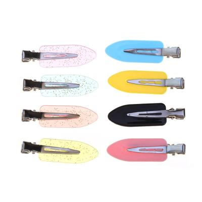 China For Hair Styling For Hair Styling Customization Korean Style Plastic Curl Hairpin Shapes Hair Accessories No Curl Buckle Clips Small Leaves Hair Clip for sale