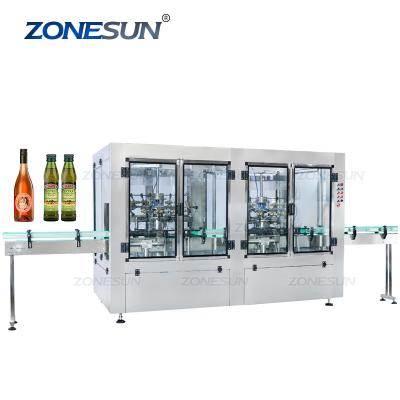 China PET Food ZONESUN Milk Beverage Wine Automatic Rotary Dryer Bottle Washer Plastic Glass Bottle Rinsing Dry Cleaning Washing Machine for sale