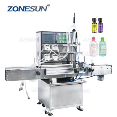 China ZONESUN Juice Wine Gel Can Hand Food Sanitizer Fragrance Automatic Small Bottle Cooking Oil Liquid Filling Machines for sale