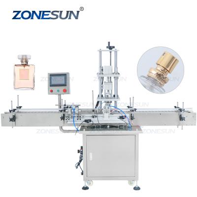 China ZONESUN ZS-YG11 Automatic Liquid Aluminum Cosmetics Perfume Pump Spray Capsules Sealing Crimping Pressing Capping Machine for sale