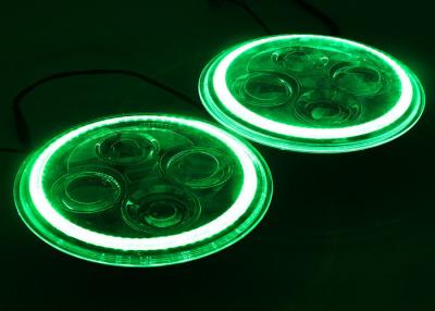 China Green Angel eyes Off Road LED Headlights , Anti corrosion 7 Inch LED Headlight for sale