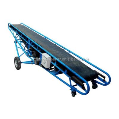 China Heat Resistant Moving Conveyor Belt Adjustable Angle For Loading Or Unloading Carton Box Or Bags for sale