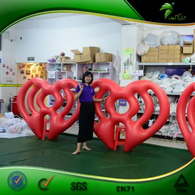 China Party Summer Pool Float Inflatable Heart Shaped Circle Balloon Model Customized 1.5m Inflatable for sale