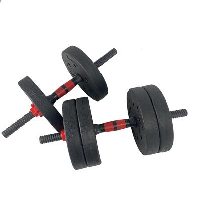 China Adjustable weight dumbbell multi-shape 2 in 1 10KG 15KG 20KG 30KG 40KG environmental protection cement material dumbbells for sale