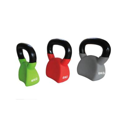 China Durable Gym Equipment Free Weights Strength Training Colored Dip Plastic Kettlebell for sale