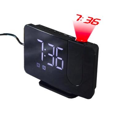 China Digital Clock Projection Projector Ceiling Radio Alarm Clock With USB Charging Port for sale