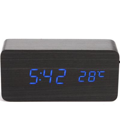 China Classes Available Cheapest Digital Private Label Wooden Table Alarm Clock for sale