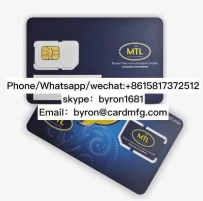 China 64k/128K/256k/512k Milenage Algorithm 4G LTE Programmable White Usim SIM Card Mobile SIM Card for sale