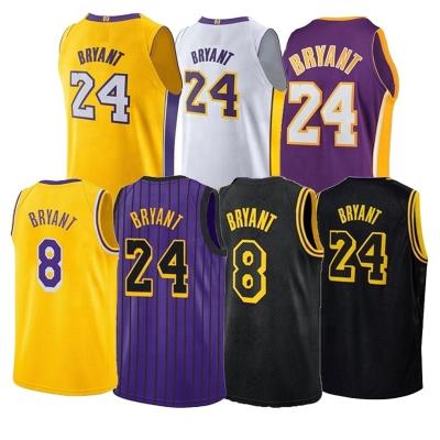 China High Quality Sublimation Men's Basketball Quick Dry Laker Tank Tops Kobe NBA Player Classic Breathable Classic for sale