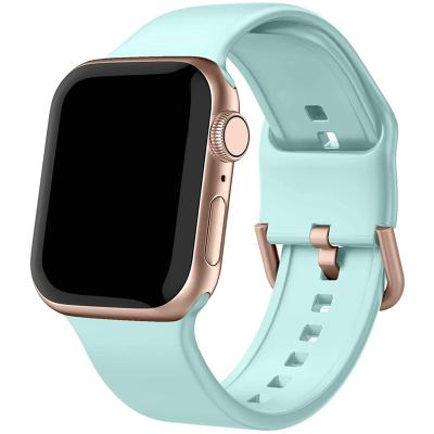 China For Apple Watch 1/2/3/4/5/6/7 Customized Professional Watch Bands Silicone Watch Bands For Apple Watch Strap For Apple Watch Bands iphone for sale