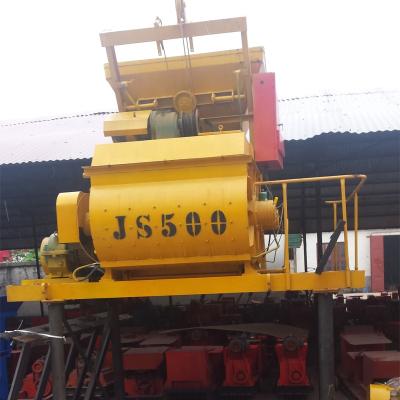 China Construction worksÂ   JS500 Twin Shaft Automatic Concrete Mixer for sale