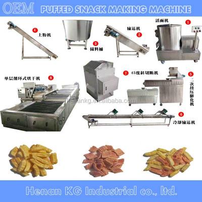 China Oatmeal ; Chips Puffing Snack Processing Machinery for sale