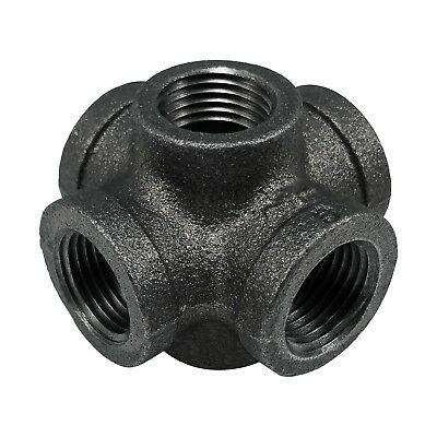 China Furniture Decoration Black Cast Iron Pipe Fittings Malleable Pipe Fitting And Fittings DIY Furniture Enclosure for sale