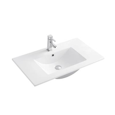 China Hot Sales Modern Cabinet Bathroom Sink For Rectangular Cabinet Basins Hotel Supplier Porcelain Ceramic Sink for sale