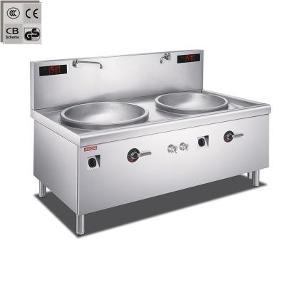 China Commercial Hotel Electric Induction 2 Tanks Wok Griddle for sale