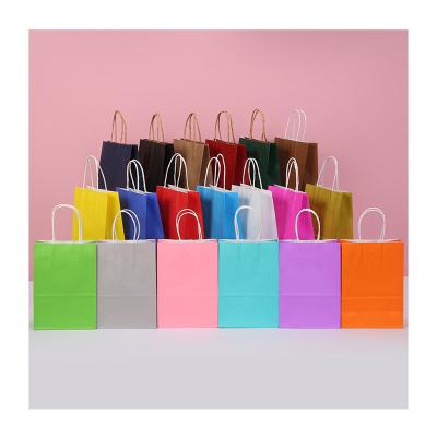 China 22*15*8.5CM theme paper bag candy bag food gift bag kids gift party decoration supplies festival decoration solid color packaging for sale