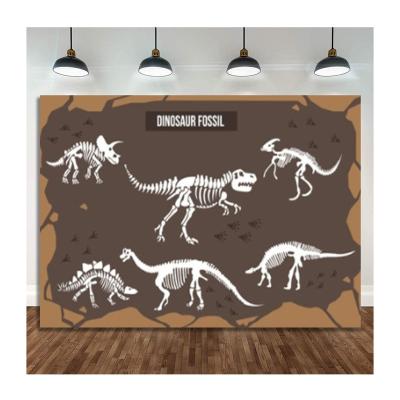 China Jurassic Festival Decoration Dinosaur Fossil World Birthday Party Backdrop Banner Gift Photo Photography Backdrop Party Supplies for sale