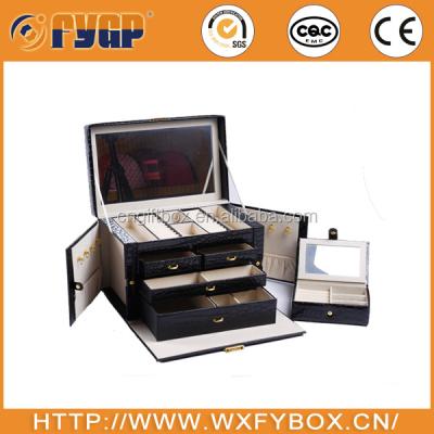 China Treasure Chest Handmade Fabric Luxury Jewelry Box for sale