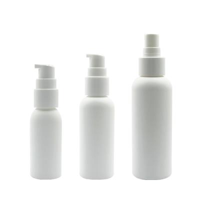 China Hot Sale 30ml/60ml Cosmetic PE Bottle With Lotion Pump For Skin Care Packaging for sale