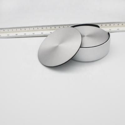 China Stocked Metal Logo Heat Insulation Drinks Bar Coaster Round Cup Pad 6 Pcs EVA Foam Silver Aluminum Silver Aluminum Soft Bottom Collection Free Laser for sale