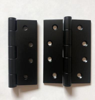 China New Durable Stainless Steel Hardware 4 Inch Commercial Interior Solid Wood Casement Door Black American Hinge Hole for sale