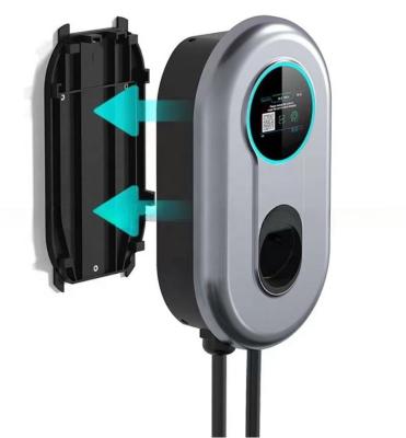 China TUV.CE Approved 3.5KW CCS2 Portable EV Home Charger for Pedestal Green and Blue States for sale