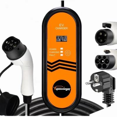 China GBT 16A 3.5KW Portable EV Charger for Type2 AC Charging Upgrade Your Electric Vehicle Now for sale