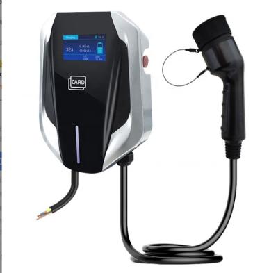 China Replace/Repair Type 2 J1772 7.4KW 11KW 22KW Wall-mounted EV Charger for 4.3 Inches Screen Rated Current 16A/32A/40A/50A for sale