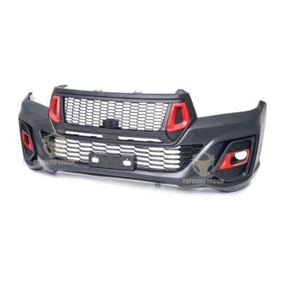 China ABS for Hilux rocco grill cover front bumper cover 4x4 car accessories for Hilux rocco 2018 upgrade for sale