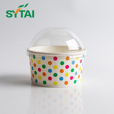 China Ice Cream Cups 4oz 8oz 10oz 16oz 20oz Biodegradable Ice Cream Paper Cups Food Grade Yogurt Custom Paper Cups for sale