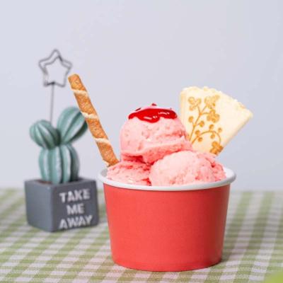 China Ice Cream Container Biodegradable Disposable Packaging Ice Cream Tubs With Lid Paper Ice Cream Cup for sale