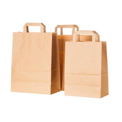 China Disposable Custom For Food Grade Kraft Paper Bag Recycled Brown Paper Bag With Logo Printed Kraft Paper Bag for sale