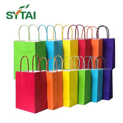 China Sytai Packaging Materials Recycled Paper Bag New Products Accept Customization Brown Packaging Paper Bag With Logo Print for sale