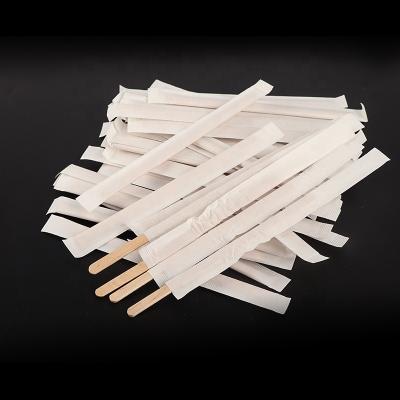 China Disposable Wooden Coffee Stirrer Spoon With Individual Packing for sale