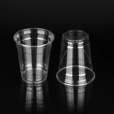 China Eco-friendly 12oz 16oz 20oz Custom Transparent PP PET Disposable Plastic Cup With Lid for sale