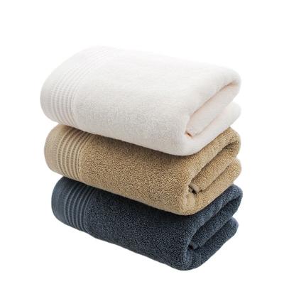 China Viable White Navy Face Towels 100% Khaki Cotton Hair Towel for Adults High Absorbent Home Hotel Thick Pure Towels Washcloths for sale