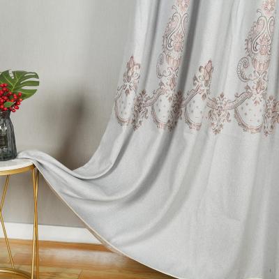 China Fire Retardant Curtain Fabric Shading Crystal Chenille Jacquard Simple European Style Curtain Product Drapes For Living Dining Room Bedroom for sale