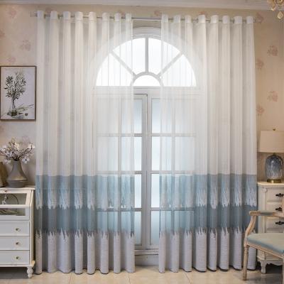 China Fireproof Curtains for European and American Living Room Bedroom Dining Room High End Curtains Living Yarn Gradual Dyed Drapes for sale