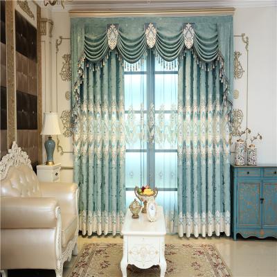 China Fireproof European Style Cavity Embroidered Window Screen Curtains For Bedroom Living Room Blackout Curtains Custom Finished Products for sale