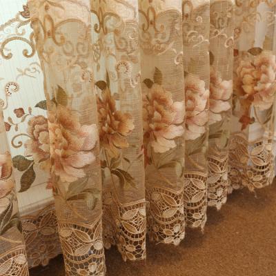 China Fireproof Curtains For Living Room Bedroom Dining Room New Style Velvet Embroidered European Stitching Curtain for sale