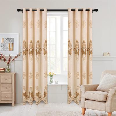 China Modern Border Amazon Embroidered Curtain Wish eBay AliExpress Iron Perforated Ring Perforated Curtain Finished Window Screening for sale