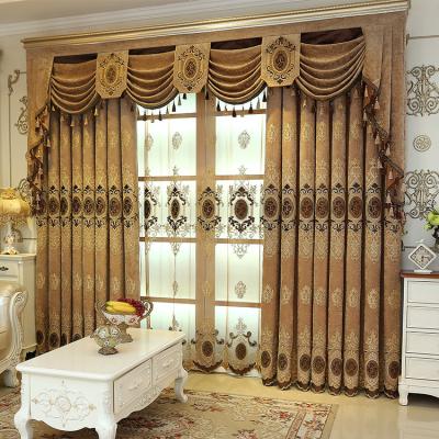 China Modern Wholesale Luxury Curtain For Living Room Bedroom Chenille Embroidered Curtains Blackout Curtains Luxury for sale