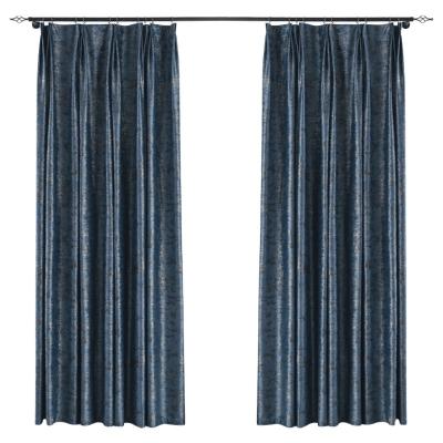 China Curtain 2022 Nordic Simple Modern Light Luxury Velvet Fire Retardant Tanning Shading Living Room Luxury High End Flannel Curtain New Blackout for sale