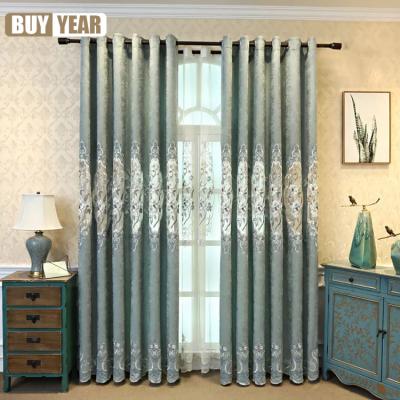 China Modern High Quality Thick Embroidery Chenille Blackout European Classic Cavity Curtains For Living Room And Bedroom Customized Size for sale