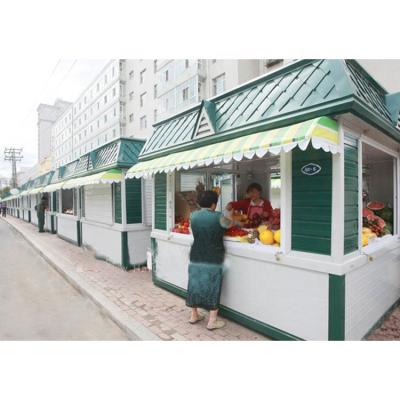 China Outdoor Moving House Fruit Vegetable Kiosk Movable Shipping Container Store Portable Design for sale