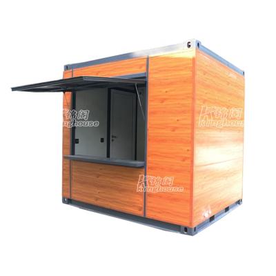 China Modern cheap prefab container cabin kiosk portable store KPX3043 for sale