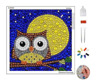 China Custom Moment Diamond Painting 5d Diy Owl Tree Balloon Decor Activities Cute Customization Ever For Kids 3f2168 for sale