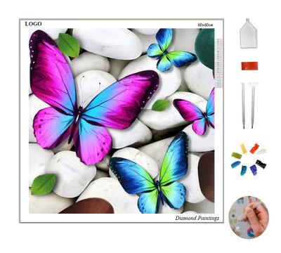 China Personalized Customization Diy Butterfly Beautiful Around Rhinestone Embroidery Ornaments Arts Craft Decor 5d Diamond Painting By Number Wall Kit Supply for sale