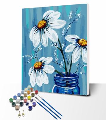 China Personalized Customization Zhejiang Drop Shipping Customized Painting By Numbers Canvas Print Diy Acrylic Oil Painting By Number Flower For Room Wall for sale